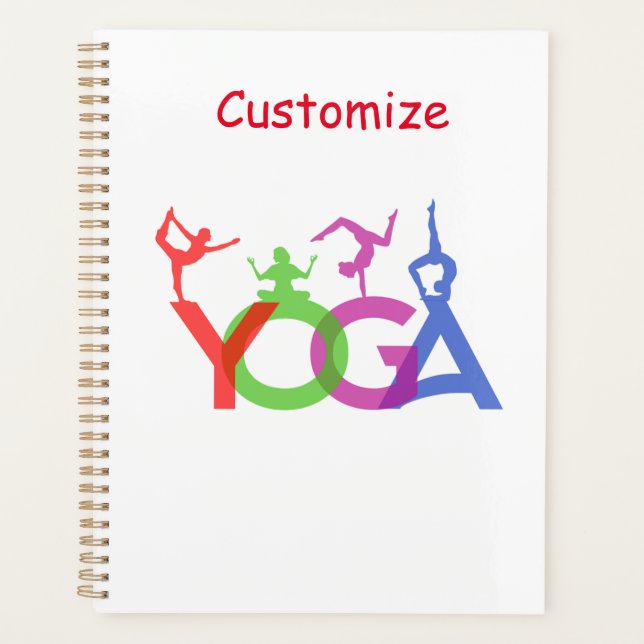 Yoga Poses Silhouettes Thunder_Cove  Planner (Front)