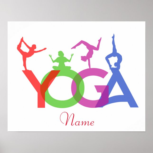 Yoga Poses Silhouettes Thunder_Cove  Poster (Front)