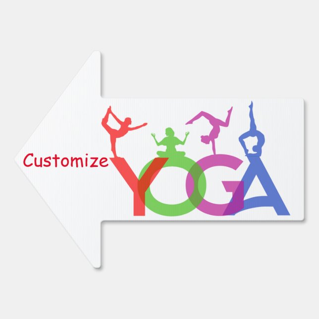 Yoga Poses Silhouettes Thunder_Cove Sign (Front)