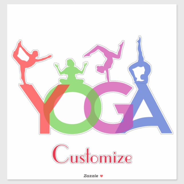 Yoga Poses Silhouettes Thunder_Cove Sticker (Sheet)