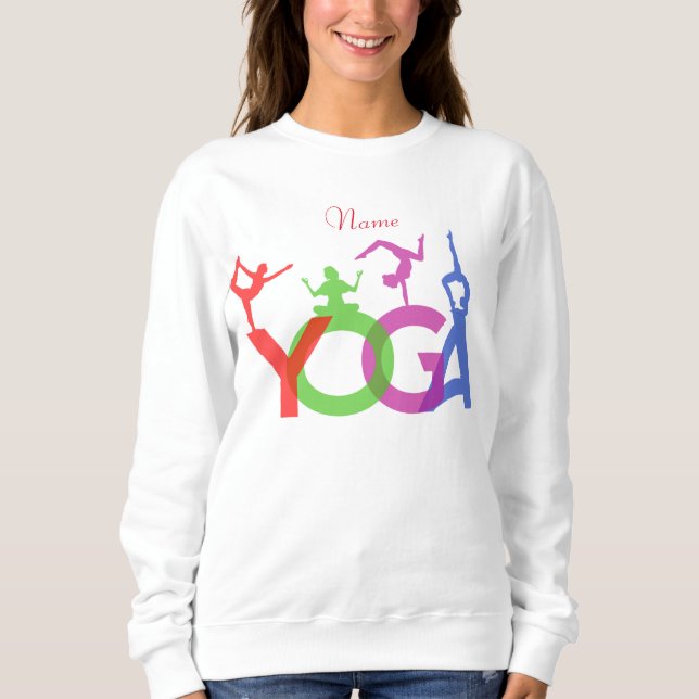Yoga Poses Silhouettes Thunder_Cove  Sweatshirt (Front)