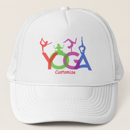 Yoga Poses Silhouettes Thunder_Cove Trucker Hat