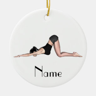 Yoga Poses Thunder_Cove Ceramic Ornament
