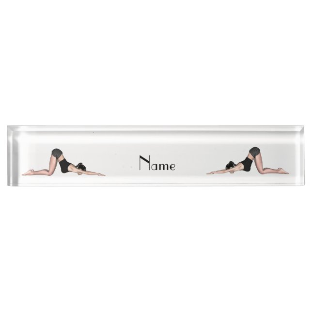 Yoga Poses Thunder_Cove  Desk Name Plate (Front)