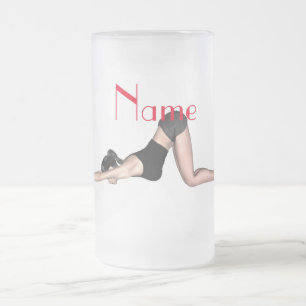 Yoga Poses Thunder_Cove Frosted Glass Beer Mug