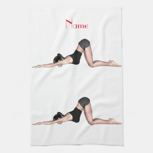 Yoga Poses Thunder_Cove Kitchen Towel