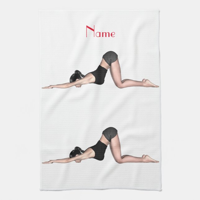 Yoga Poses Thunder_Cove Kitchen Towel (Vertical)