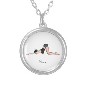 Yoga Poses Thunder_Cove Silver Plated Necklace