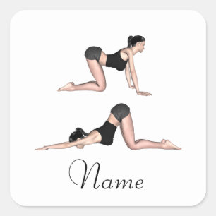 Yoga Poses Thunder_Cove Square Sticker