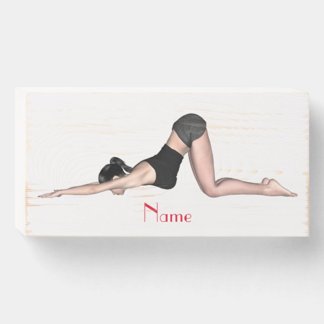 Yoga Poses Thunder_Cove  Wooden Box Sign (Front Horizontal)