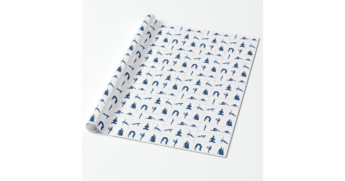Yoga poses wrapping paper