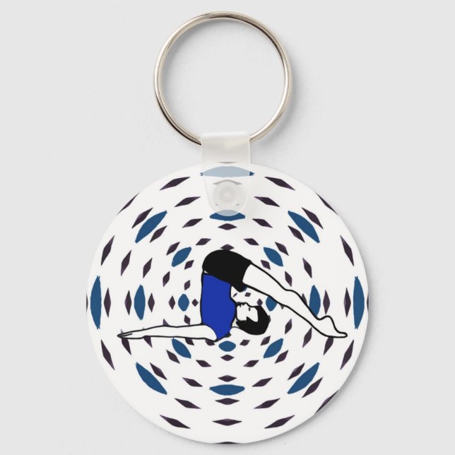 Yoga Poses — Yoga Key Cchains Keychain (Front)