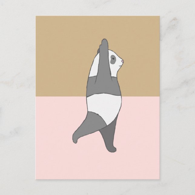 Yoga Posing Panda Postcard (Front)