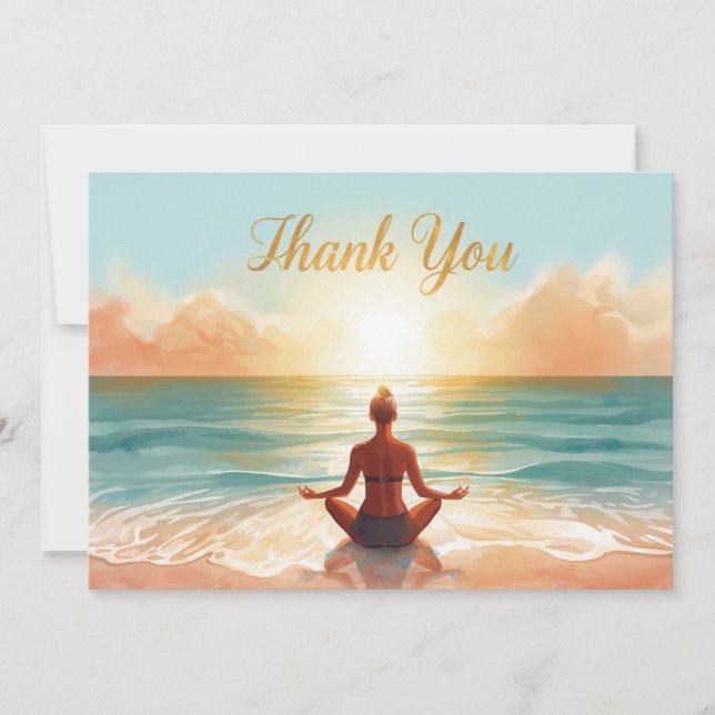 Yoga Position Thank You Card (Front)