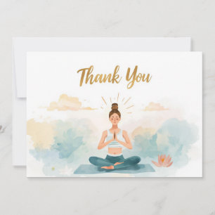 Yoga Position Thank You Card