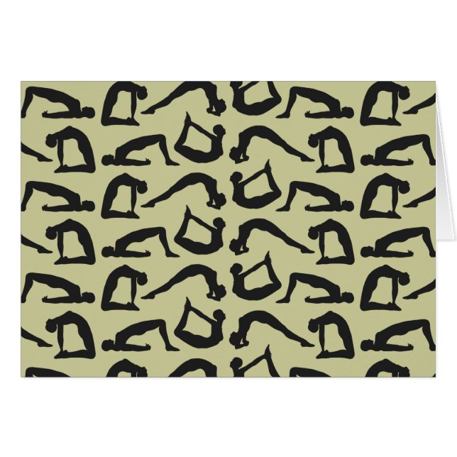 Yoga Positions Silhouettes Cards (Front Horizontal)