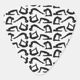 Yoga Positions Silhouettes Guitar Pick