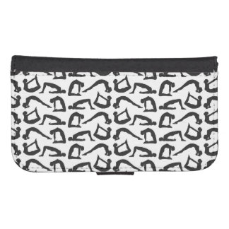 Yoga Positions Silhouettes Phone Wallet