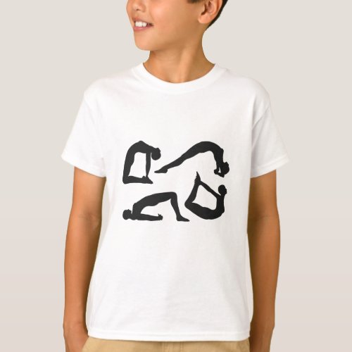 Yoga Positions Silhouettes T_Shirt