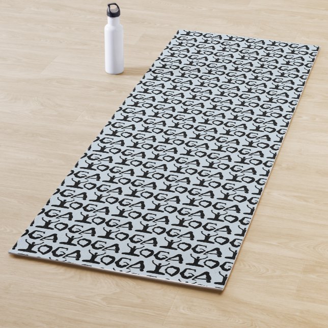 Yoga Positions tiled pattern single side Mat (In Situ)