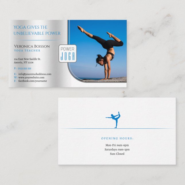 Yoga | Professional Teacher Business Card (Front/Back)