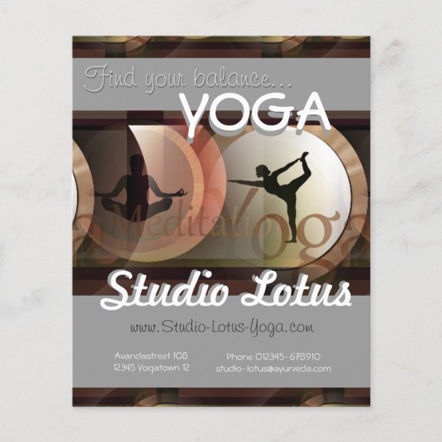 Yoga publicity merchandising flyer (Front)