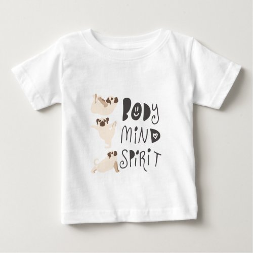 Yoga Pugs Baby T_Shirt