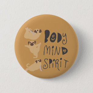 Yoga Pugs Button