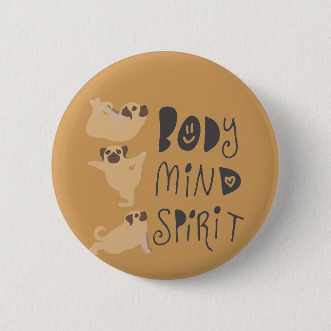 Yoga Pugs Button (Front)
