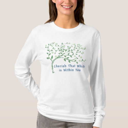 Yoga Quote Cherish That Which Is Within You T_Shirt