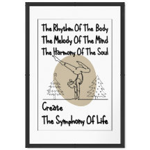 Yoga quote with minimalist design poster