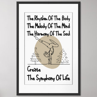 Yoga quote with minimalist design poster