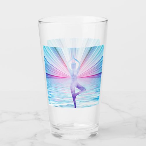 Yoga Rainbow Color Chakra Tumbler Drinking Glass