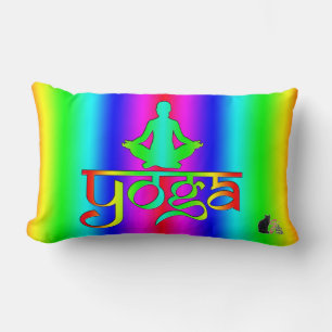 Yoga Rainbow Intentions Lumbar Pillow
