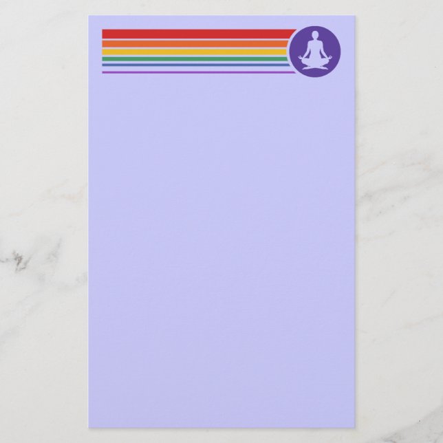 Yoga Rainbow Stationery (Front)
