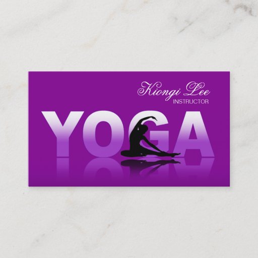 Customizable Yoga Reflections, Yoga Instructor, Yoga Class Business Card Template