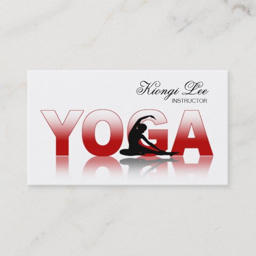 Yoga Reflections, Yoga Instructor, Yoga Class Business Card Template