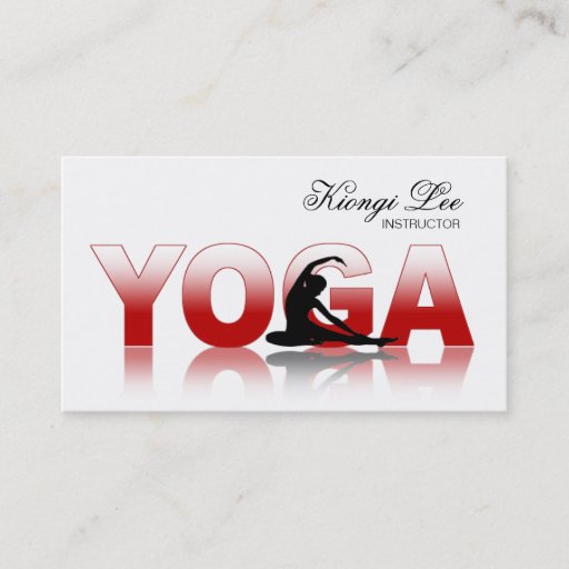 Customizable Yoga Reflections, Yoga Instructor, Yoga Class Business Card Template