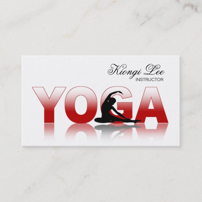 Yoga Reflections, Yoga Instructor, Yoga Class Business Card (Front)