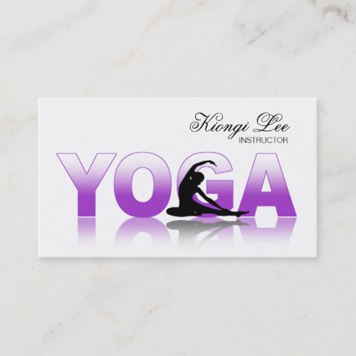 Yoga Reflections, Yoga Instructor, Yoga Class Business Card Template