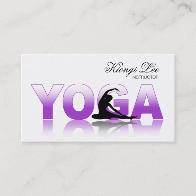 Yoga Reflections, Yoga Instructor, Yoga Class Business Card (Front)