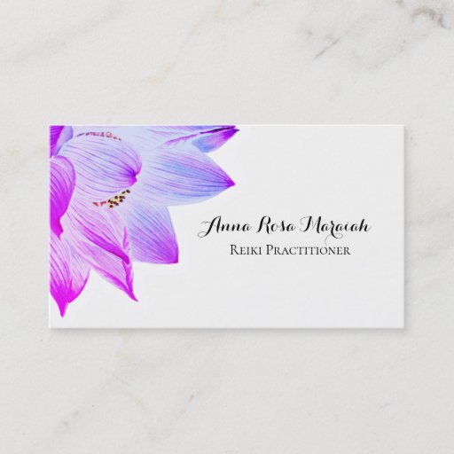 Customizable *~*  Yoga Reiki Energy Healing Light Filled Lotus Business Card