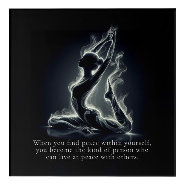 Yoga Reiki Instructor One-Legged King Pigeon Pose Acrylic Print (Front)