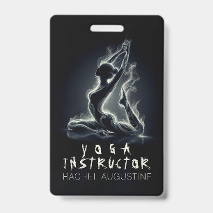 Yoga Reiki Instructor One-Legged King Pigeon Pose Badge