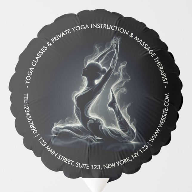 Yoga Reiki Instructor One-Legged King Pigeon Pose Balloon (Front)