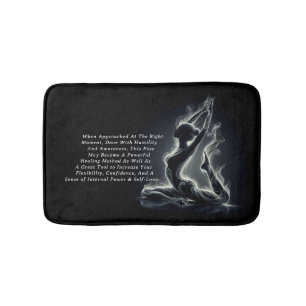 Yoga Reiki Instructor One-Legged King Pigeon Pose Bath Mat