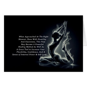 Yoga Reiki Instructor One-Legged King Pigeon Pose Cards