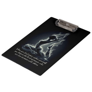 Yoga Reiki Instructor One-Legged King Pigeon Pose Clipboard