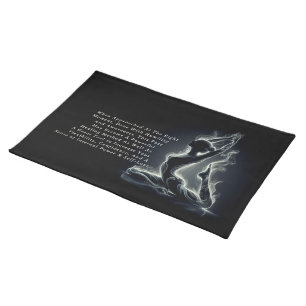 Yoga Reiki Instructor One-Legged King Pigeon Pose Cloth Placemat