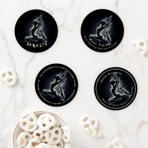 Yoga Reiki Instructor One-Legged King Pigeon Pose Coaster Set